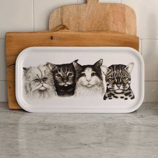 Cats - Long Tray for wholesale by Charlotte Nicolin