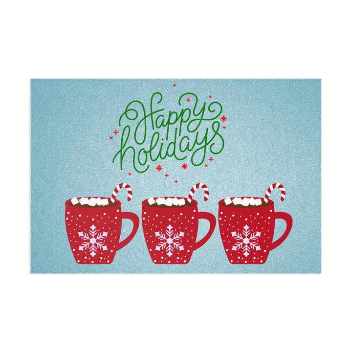 Happy Holidays Postcard for wholesale by Postcard Circus