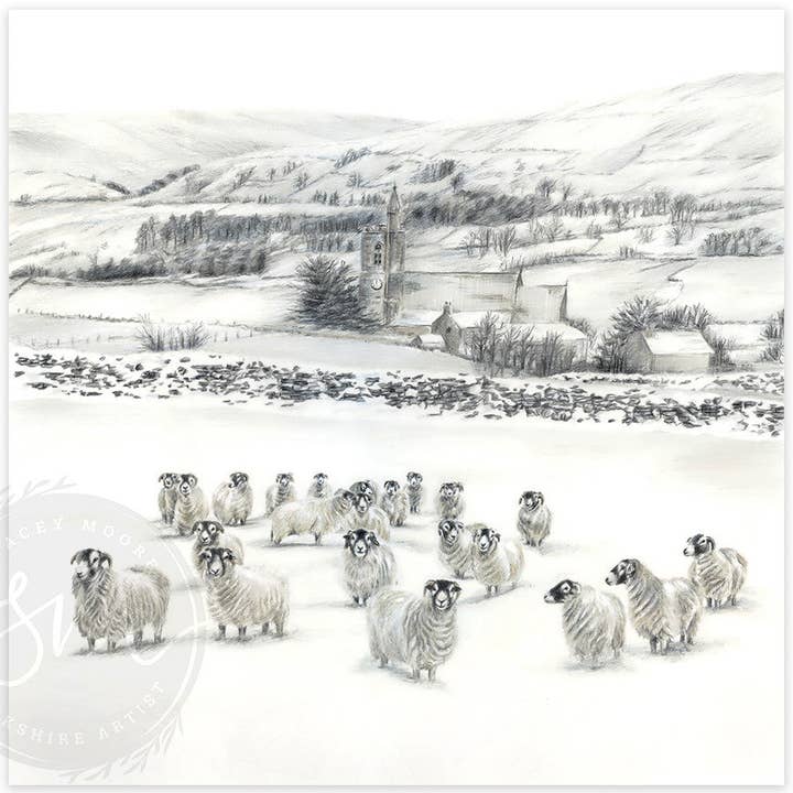 Sheep in Snow for wholesale by Stacey Moore Ltd