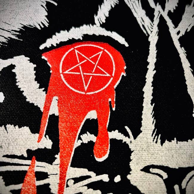 Three Raccoons - Wholesale Patch - Cats, not Christ large back patch.6