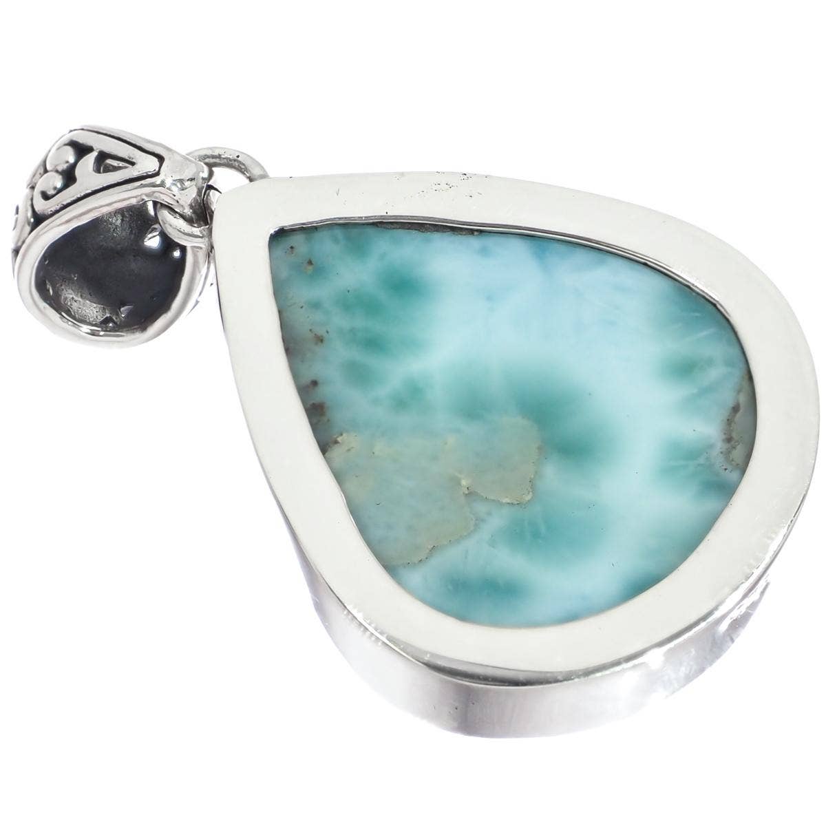 FifiRose - Wholesale Pendant/Charm Necklace - 925 sterling silver aaa thick blue larimar handmade sterling pendant, 1 1/23