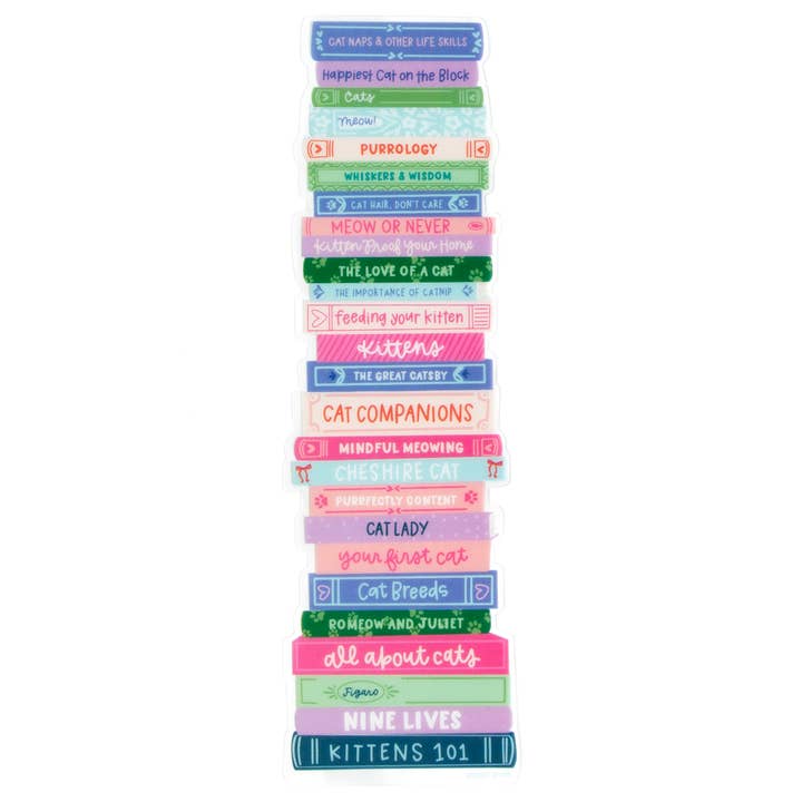 Marcador de libros transparente con pila de libros para amantes de los gatos para venta al por mayor de Pippi Post