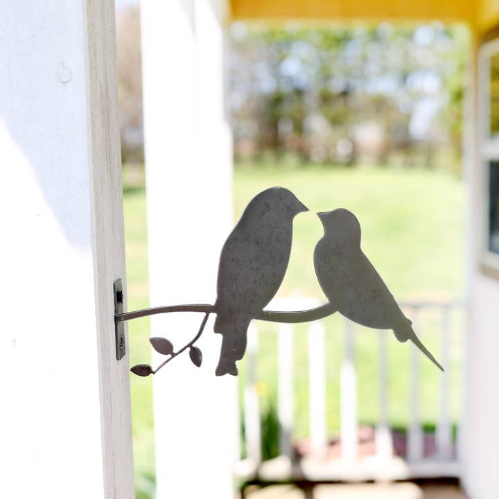 Highland Ridge | Handmade Home Decor - Wholesale Outdoor Ornament/Decor - Metal Bird Statue - Love Birds Statue0