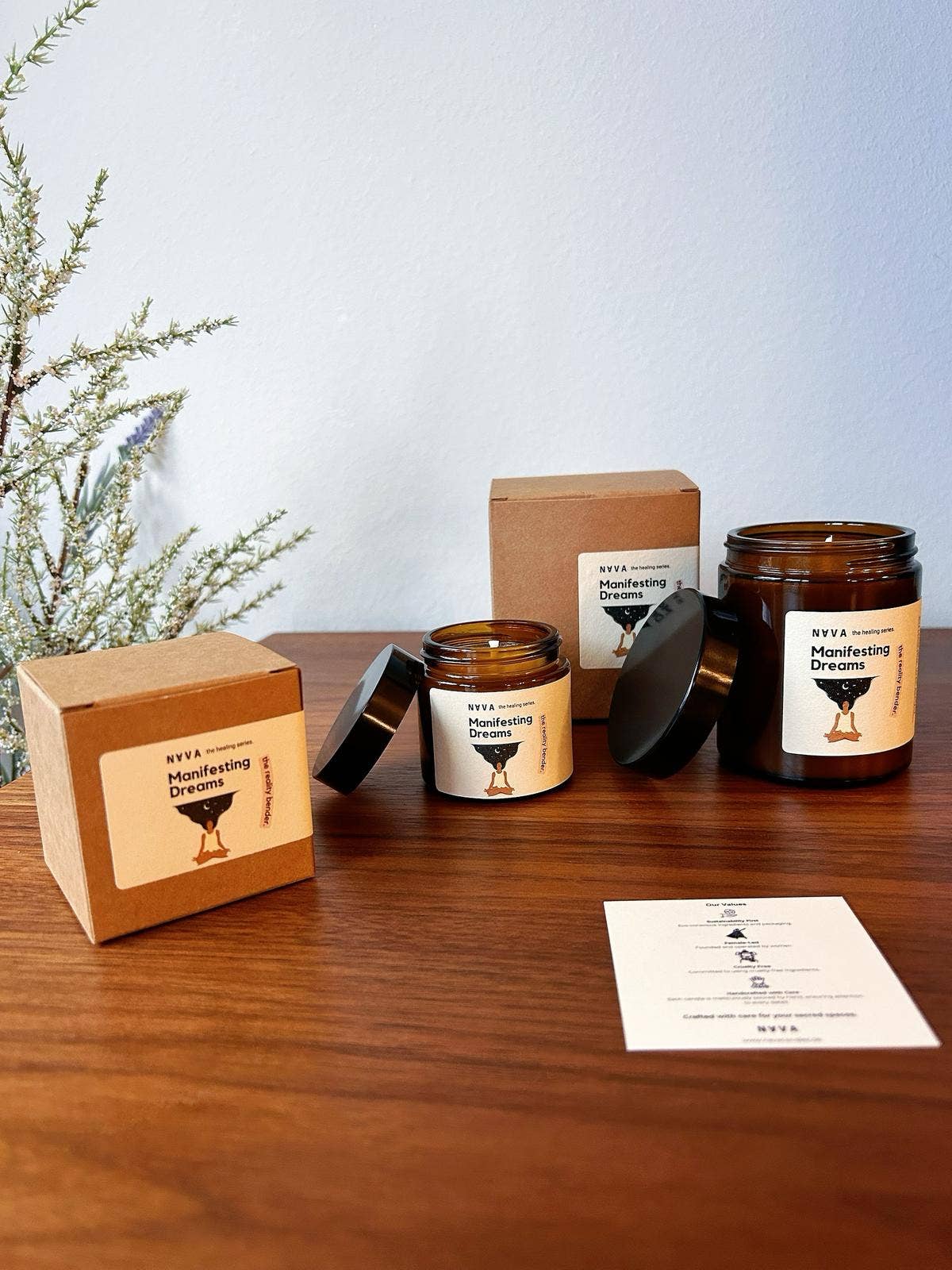NAVA - Wholesale Jar/Filled Candle - Manifesting Dreams – Handcrafted Organic Soy Candle1