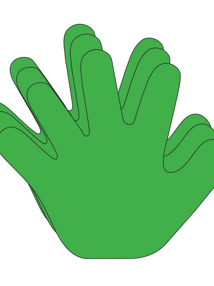 FORMAS ETC. Mão de Cor Única Recortes Criativos, 5,5" - Mão de Natal por atacado de Creative Shapes Etc.