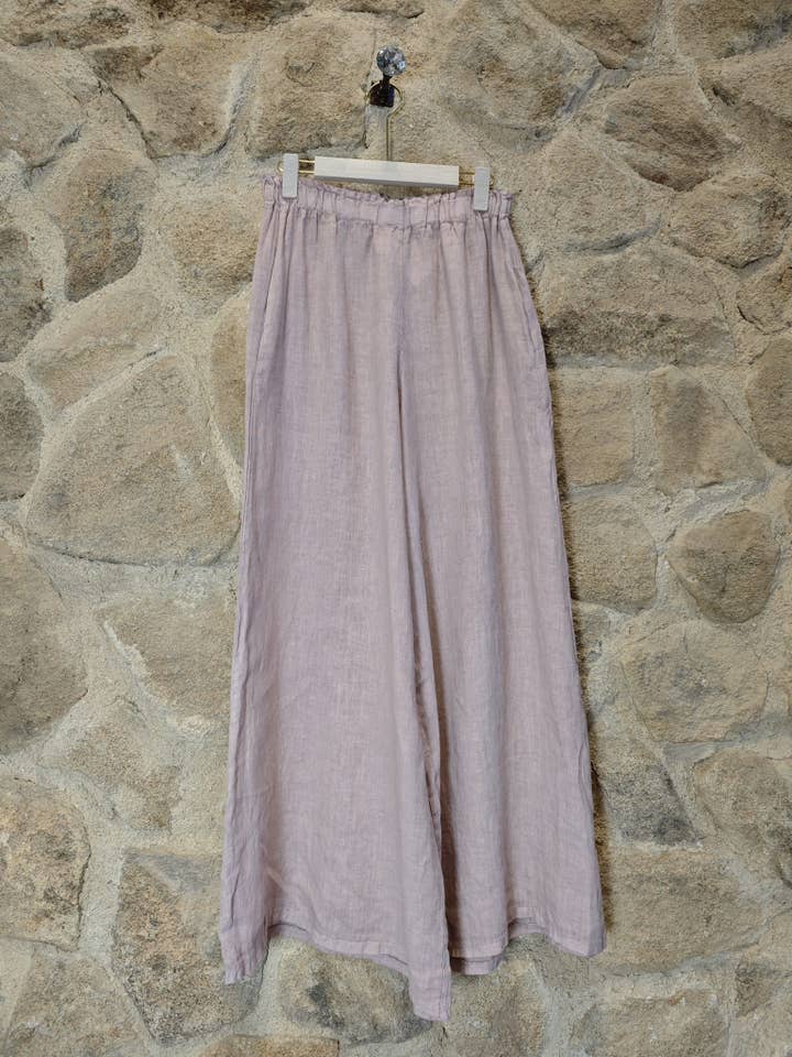 Linen & More - Vendita all'ingrosso Pantalone - Donna - Pantaloni in lino 100% a gamba larga REF 234212