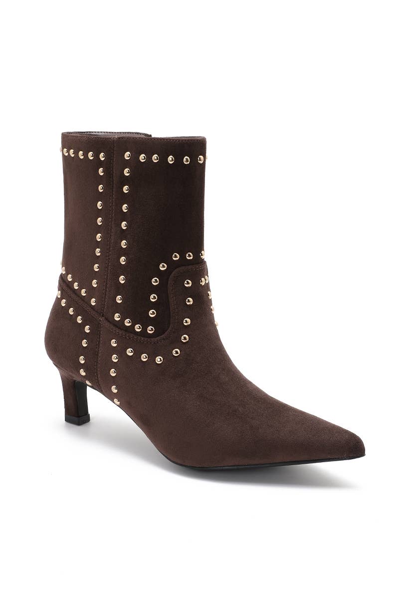 Joia Paris - Wholesale Booties - Women's - Western ankle boots with low heels, studded decoration GZ-30813