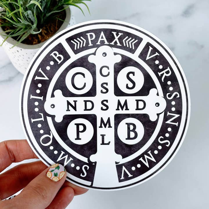 St. Benedict Medal Car Magnet for wholesale by Just Love Prints - Catholic Stickers & Gifts