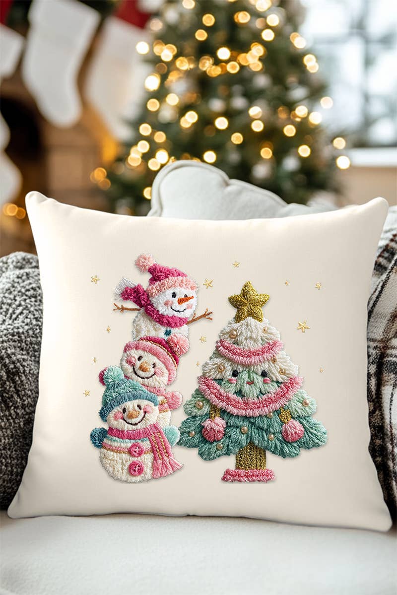 Wholesale Accessory Market - Wholesale Throw Pillow Cover - Yarnin' For Christmas Faux Yarn Decorative Pillow Cover