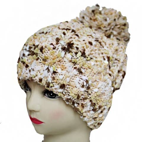 Cap Zone - Wholesale Beanie - Women's - Multicolor Variegated Chunky Knitted Beanie