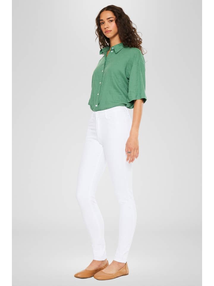 OPEN PACK HIGH RISE WHITE SUPER SKINNY JEANS-KC11235WT for wholesale on Faire
