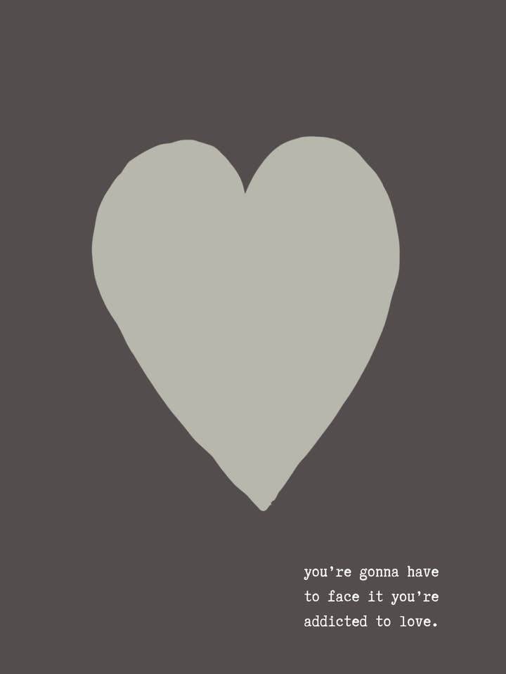 NEW! “addicted to love” (blank greeting card) for wholesale by Pretty Paper By Veronica WSNC