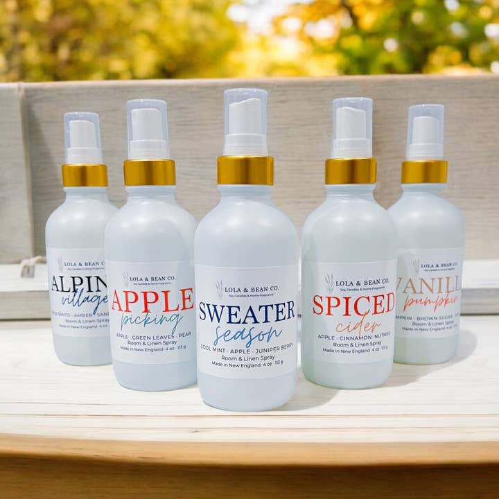 Room Spray 4 oz Air & Linen Mist | Matte White- Fall/Winter for wholesale by Lola & Bean Co.