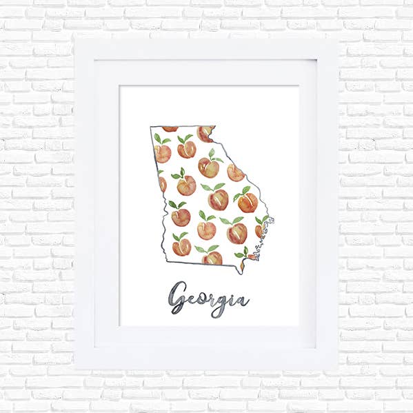 Georgia Peach Art Print for wholesale by Studio Miller