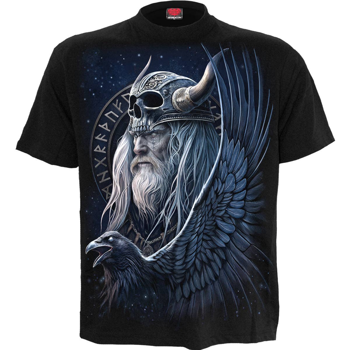 Camiseta negra ODIN'S WARRIOR al por mayor para tu tienda - Faire, image size:1200x1200