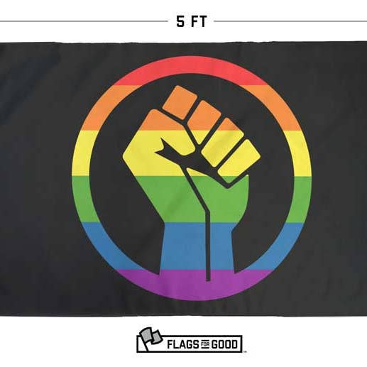 Flags For Good - Wholesale Flag - Black Lives Matter Pride Fist Flag