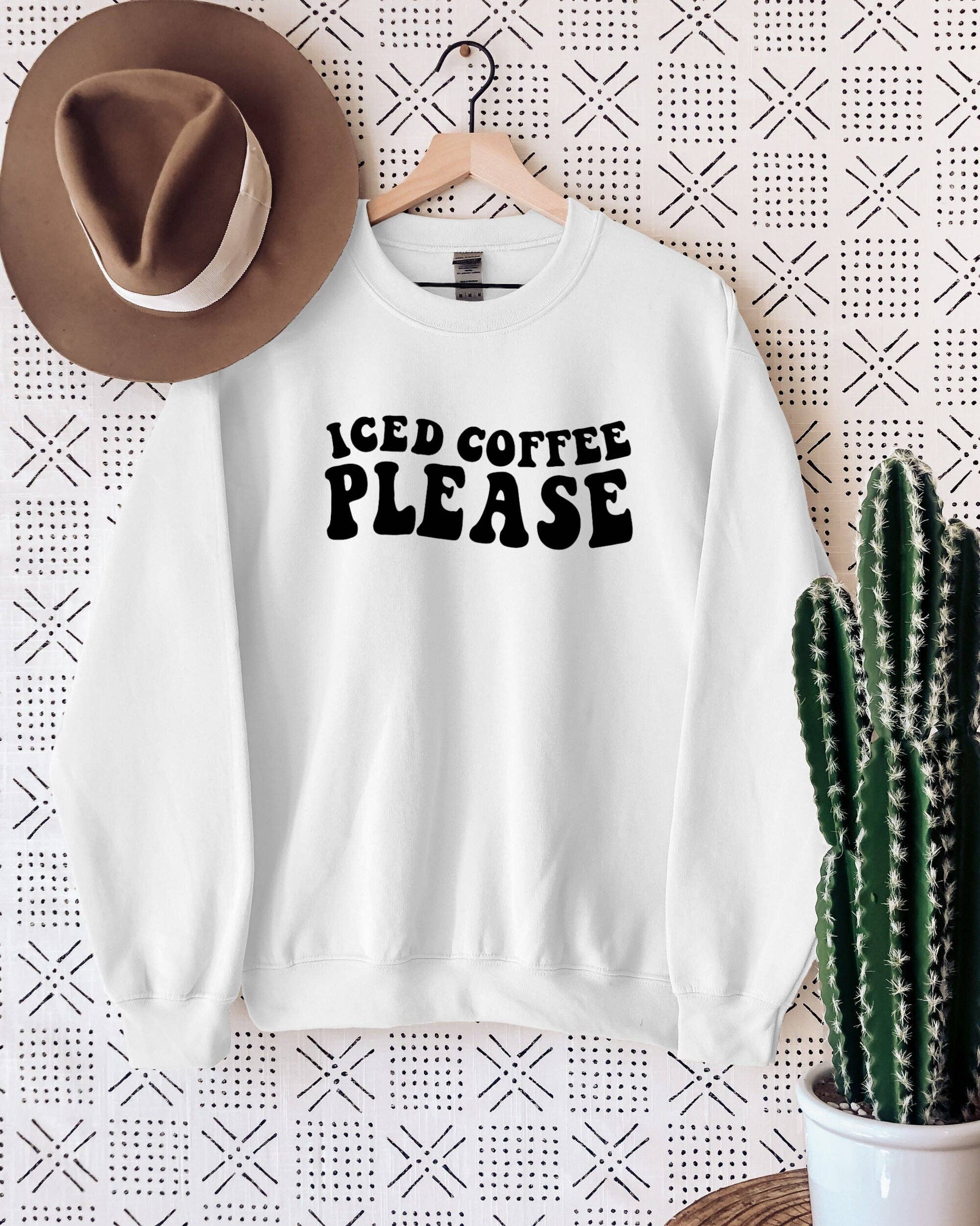 Desert Raine - Wholesale Graphic Sweatshirt - Women's - Iced Coffee Please Sweatshirt1