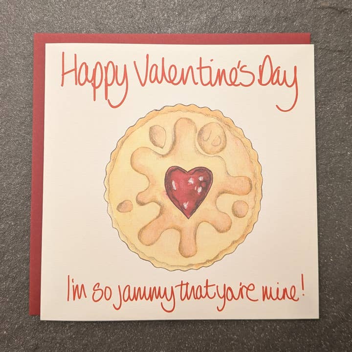 Happy Valentine's Day Jammy Dodger for wholesale by F and B Cards