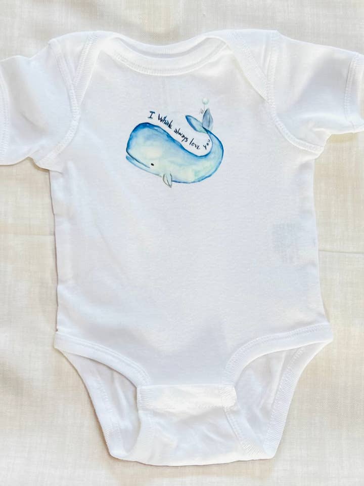 LittleThaoStudio - Wholesale Bodysuit (Non-Footed) - Baby - I Whale always love you baby bodysuitÂ