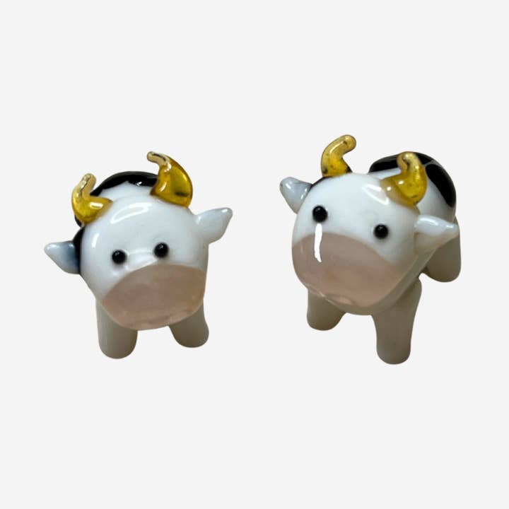 Gelukscharm - Koeien glazen figuurtje voor wholesale door Merry & Bright LLC