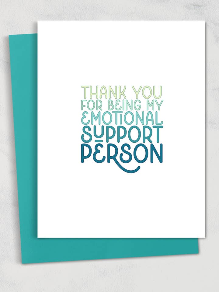 følelsesmæssig støtteperson hilsen kort for engroshandel hos Square Peggy