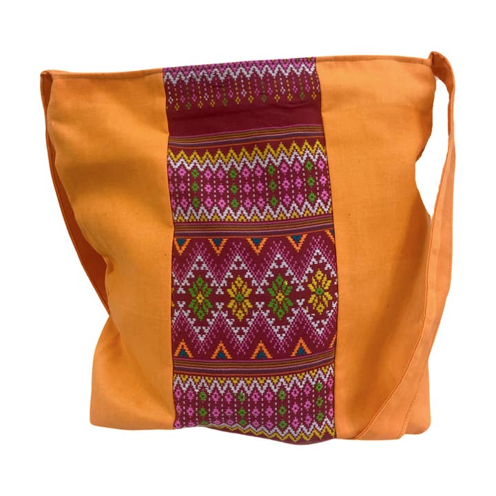 Patchwork Tote Bag by Tee Mo for wholesale by Shop Refugee