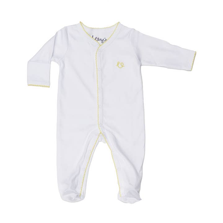 Yellow Stitch Footie for wholesale by Beezu Baby