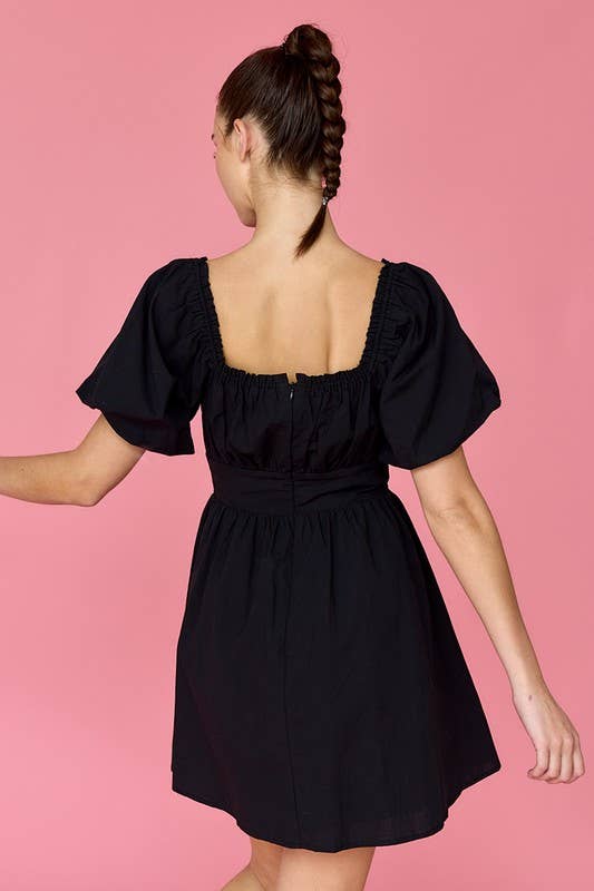 Papermoon - Wholesale Dress - Women's - PD17270-1 - Camila Puff Sleeve Mini Dress13