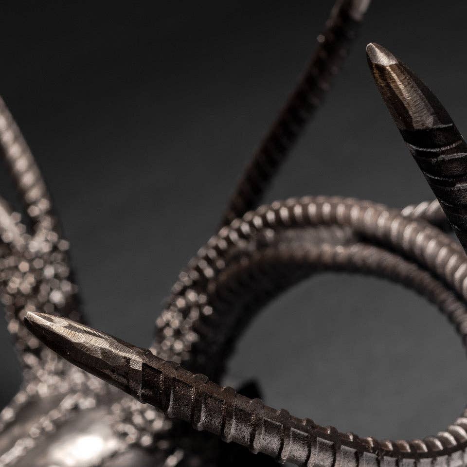 Metal Relic - Wholesale Wall Accent - "The End" 8 Point Deer Buck Skull Wall Sculpture3