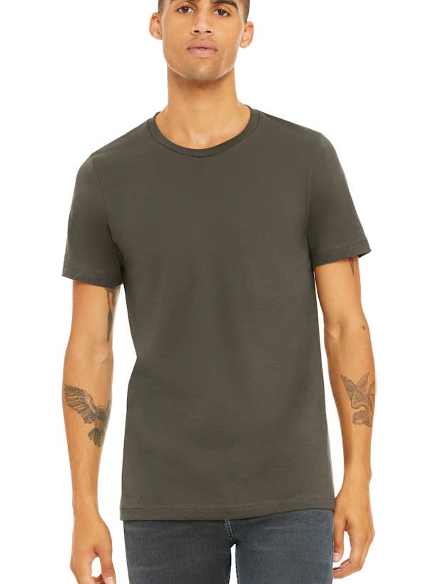 Design Personalizado - T-Shirts (Exército) Adulto, Bella+Lona, Algodão por atacado de Inklusive Printing, Designs & More