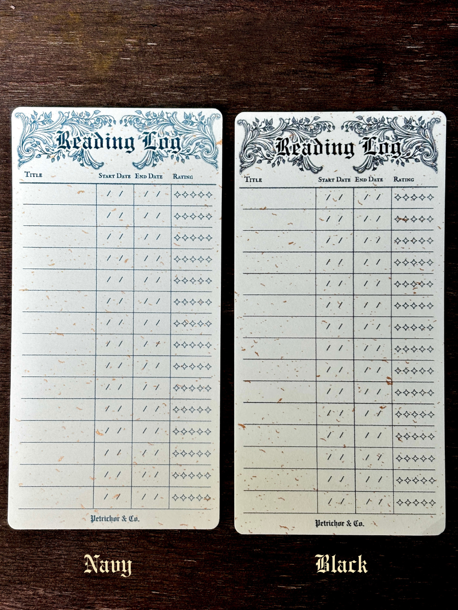 Petrichor & Co. - Wholesale Bookmark - Reading Log Bookmark – Book Tracker Stationery7