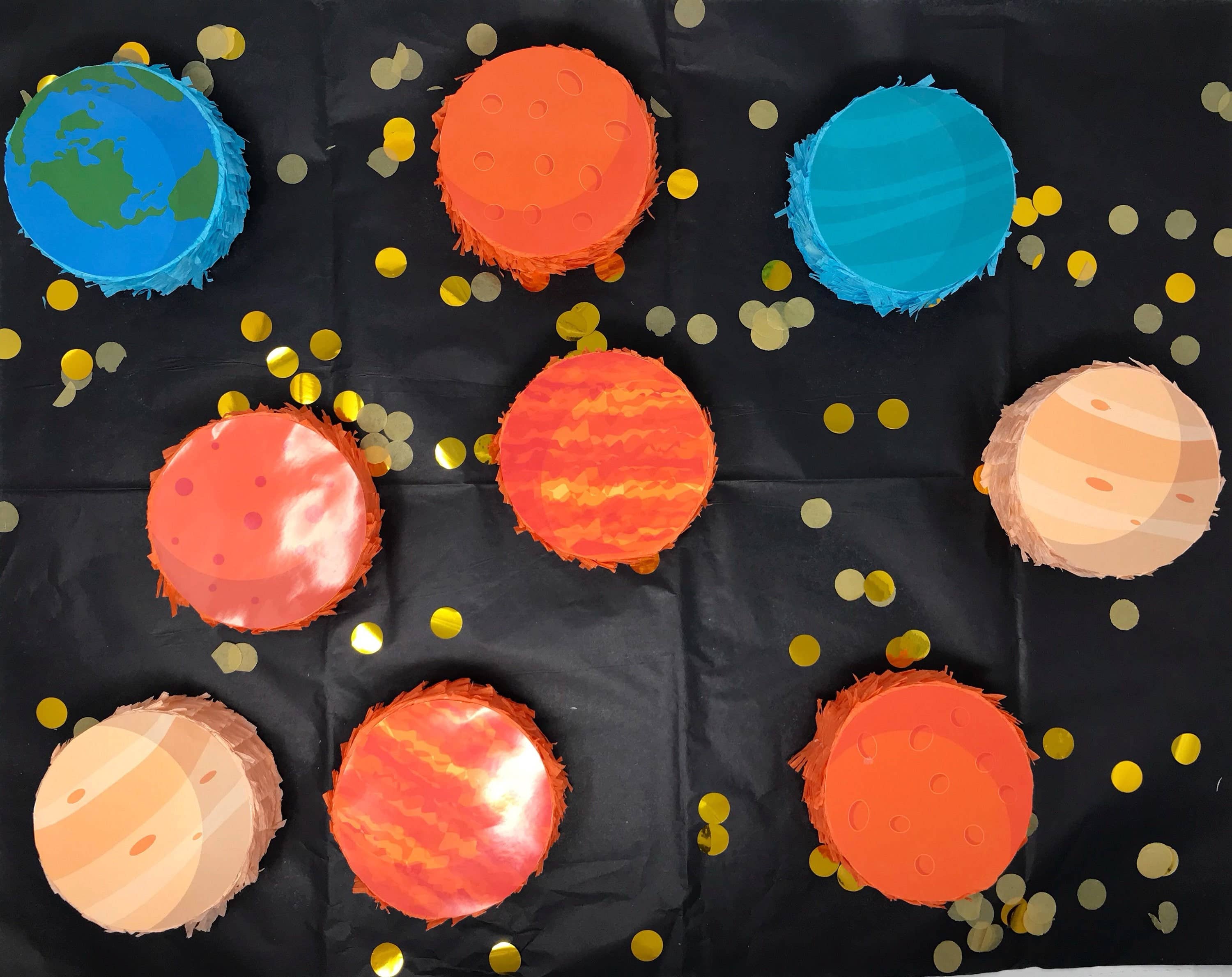 My Soiree Designs - Wholesale Party Favor - Cosmic Party Piñata with Solar System and Rocket Theme1