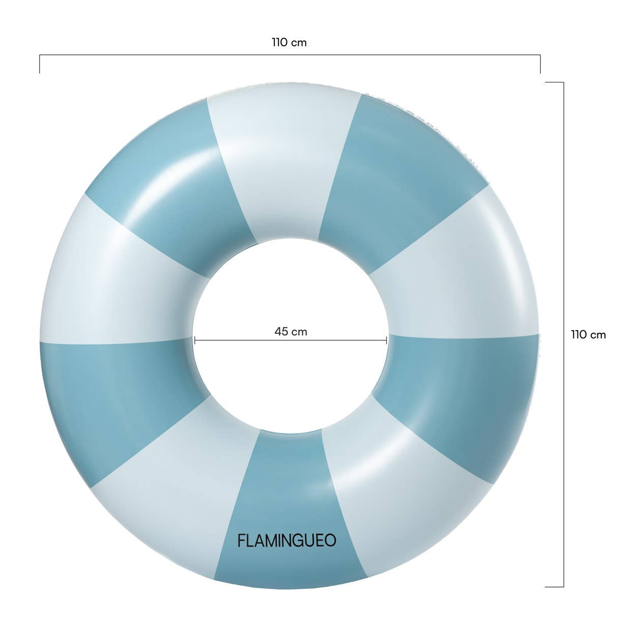 Flamingueo – wholesale Strandtillbehör – Blå badring från Sorbetto-kollektionen, storlek 110x100 cm3