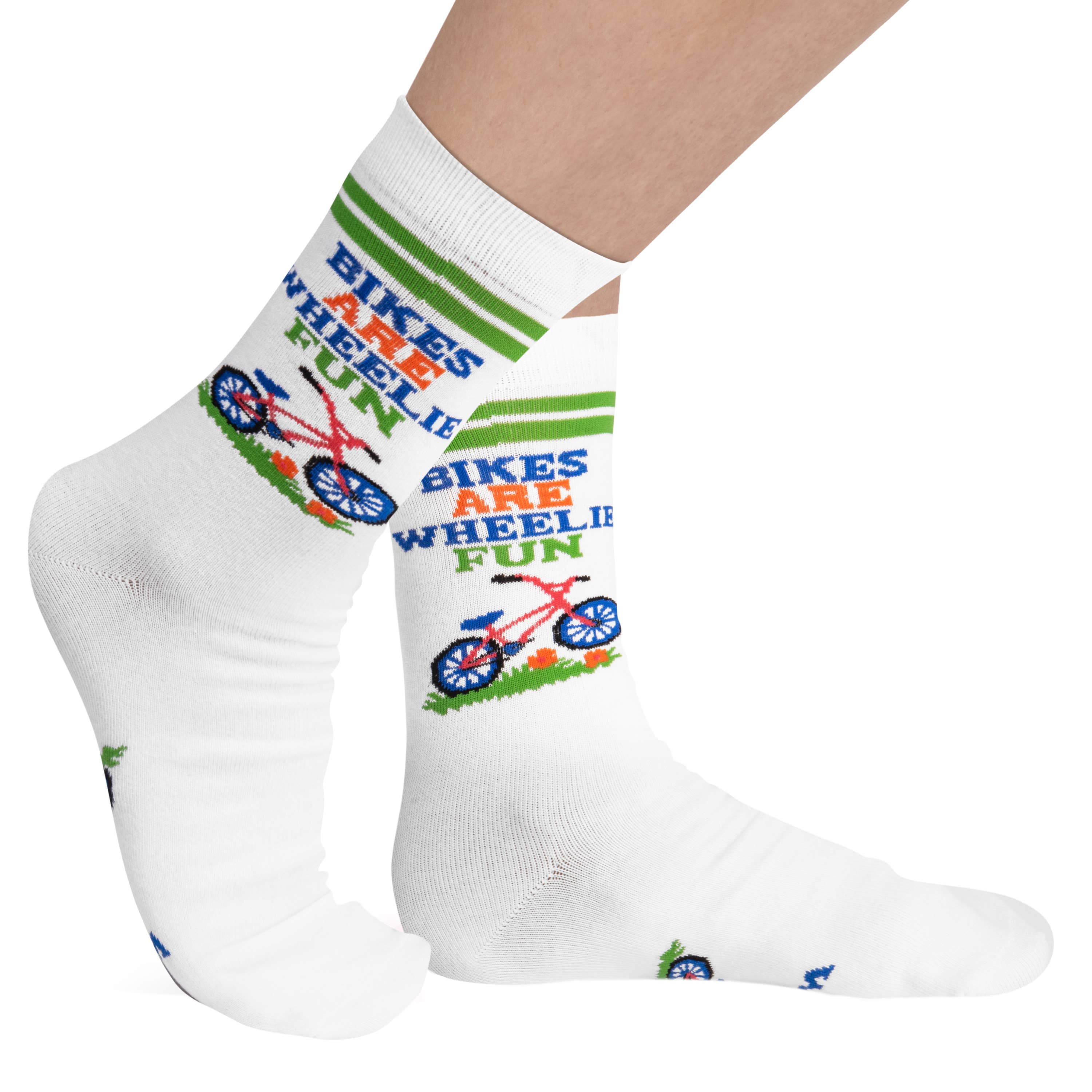 Lavley - Wholesale Socks - Unisex - Bikes Are Wheelie Fun Socks for Bicycle Lovers3