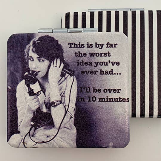 CMIR-10MIN worst idea compact mirror for wholesale by My Favorite Things