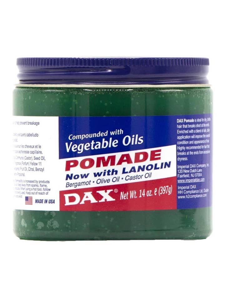 Pomada DAX con aceites vegetales y lanolina 397 g (14 oz) para venta al por mayor de Hair Konection Corporation