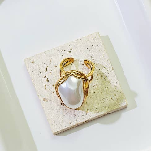 Modern Organic Stainless Steel Ring for wholesale by Revelari