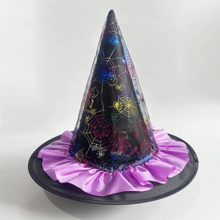 Little Trendy - Wholesale Party Hat/Crown - Halloween Glitter Mesh Witch Hat Party dress hat8