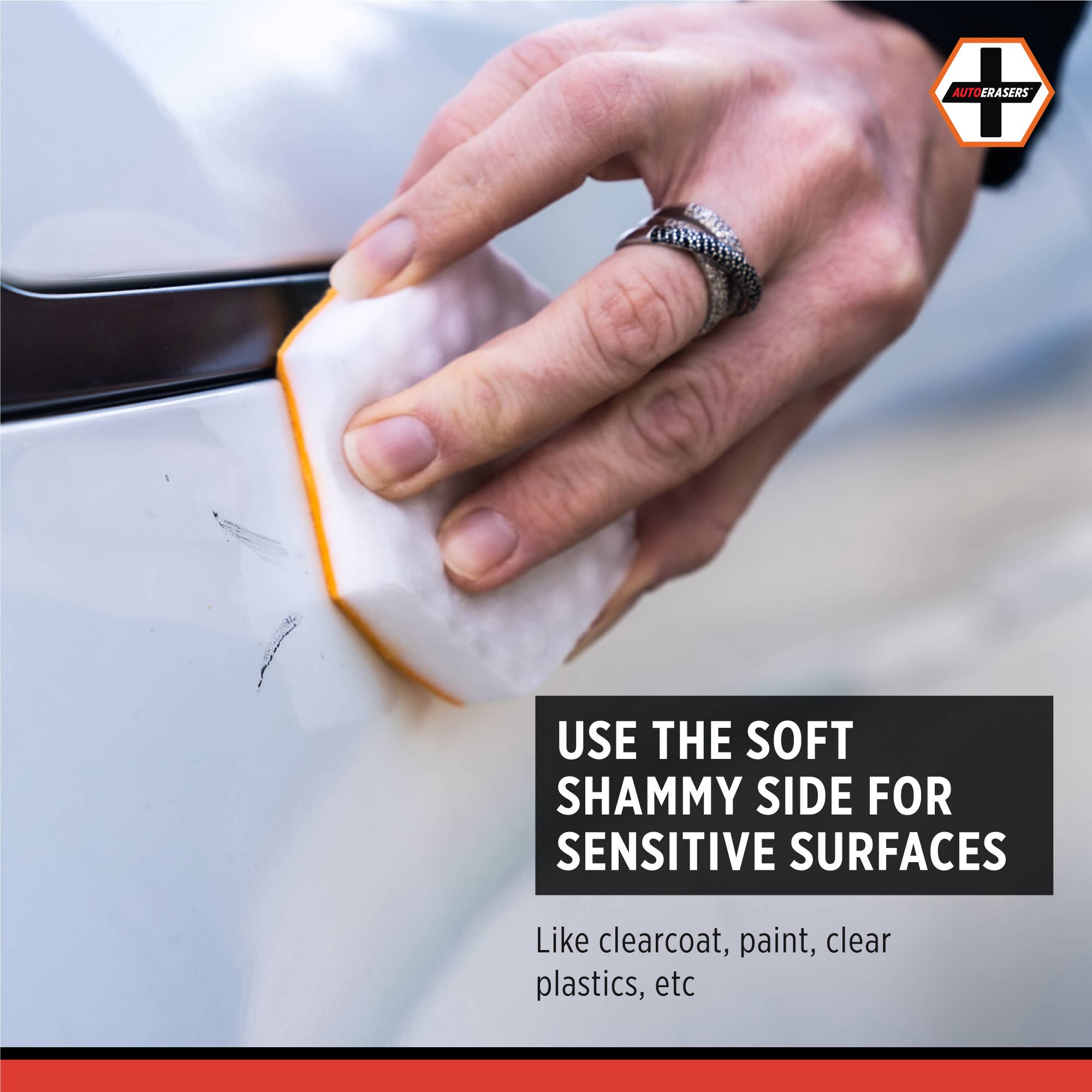 SneakERASERS - Vente Produit de nettoyage pour voitures - AutoERASERS, éponge instantanée pour detailing auto, 1 unité3