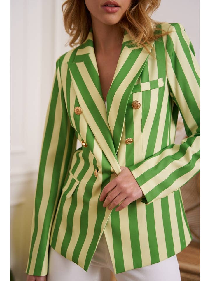 Attentif Paris - Wholesale Blazer - Women's - Striped blazer jacket