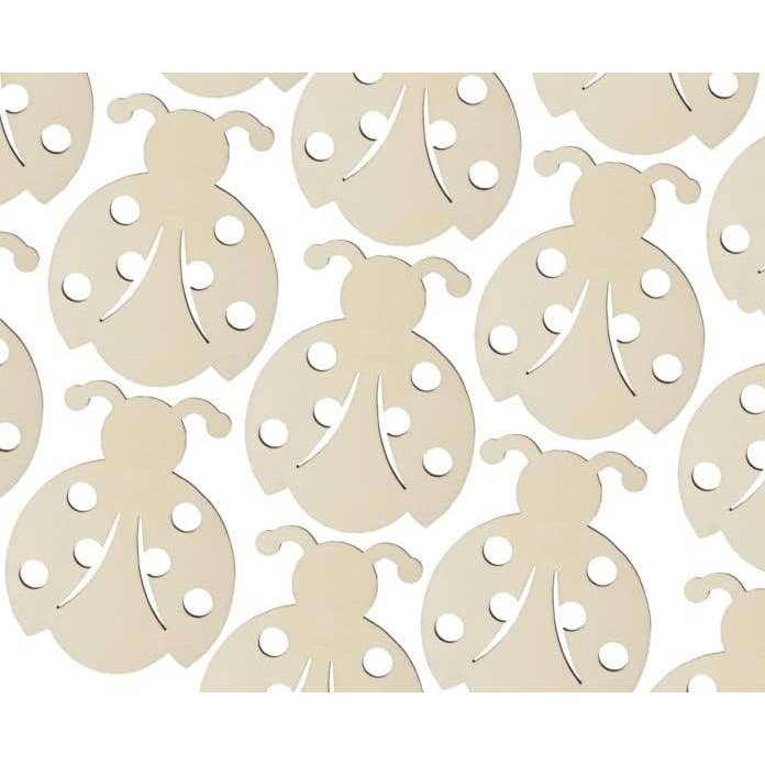Factory Direct Craft – wholesale Cutouts – 5" x 4" " Unfinished Wood Ladybug Cutout