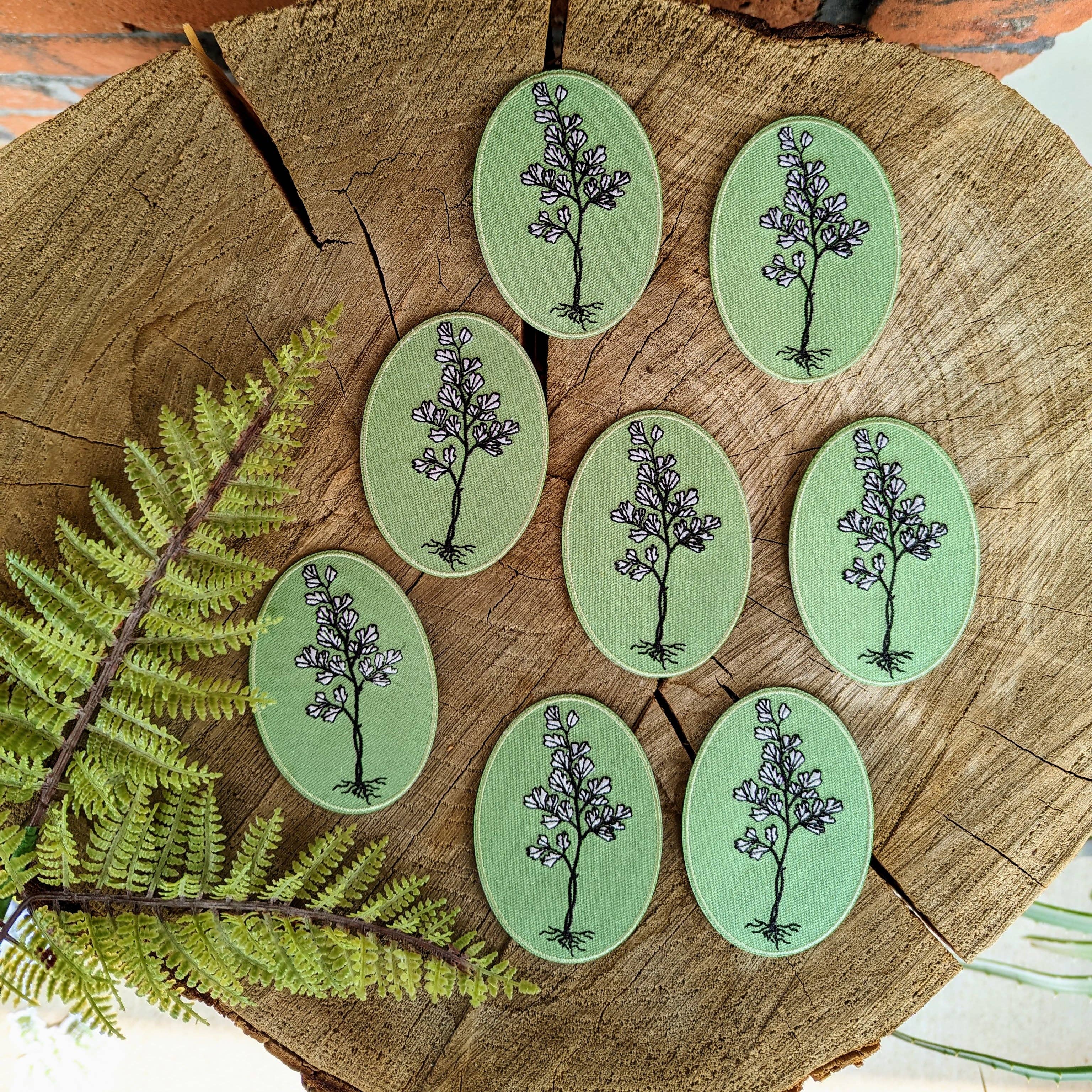 ilikesara | art + goods - Vente Écusson - écusson thermocollant | capillaire - ovale vert 3,25" x 2,25"2