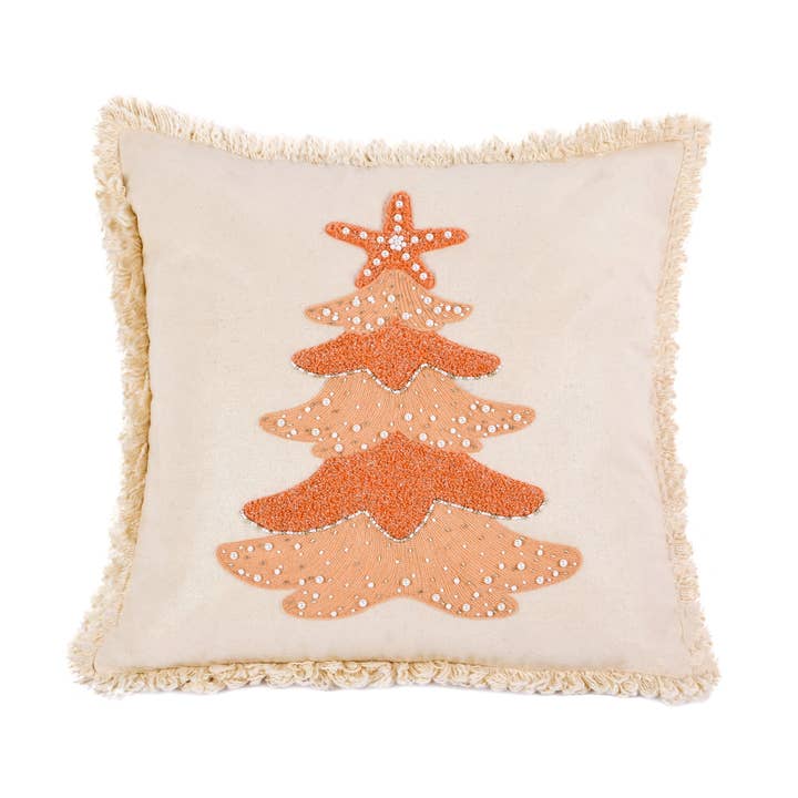 National Tree Company - Wholesale Throw/Decorative Pillow - 18 in. HGTV Home Collection Coastal Christmas Pillow0