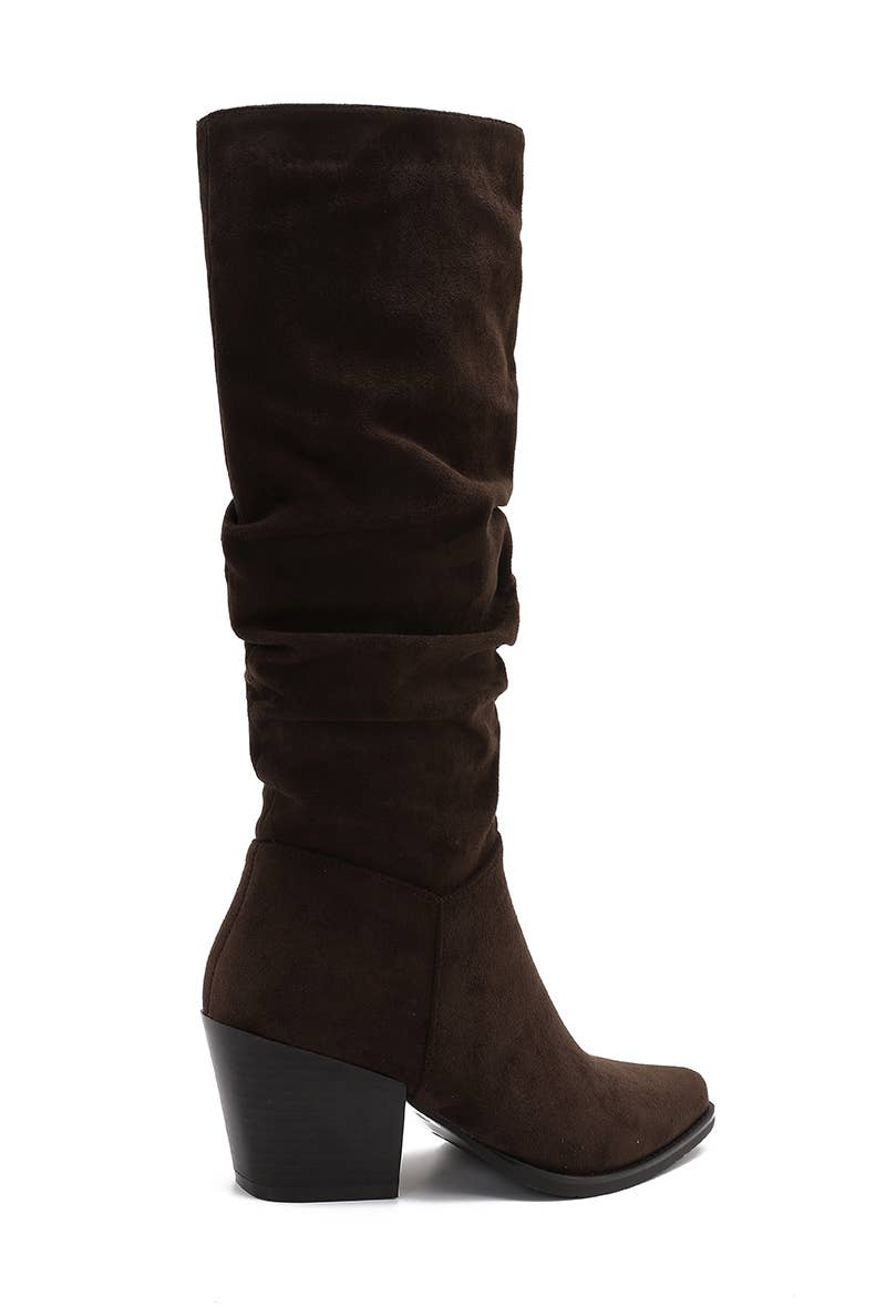 Joia Paris - Wholesale Boots - Unisex - Elegant block heel boots with pleated shaft WZ-1116