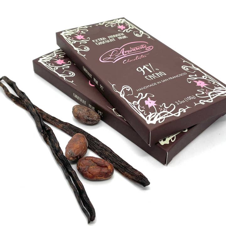 L'Amourette Chocolat - Wholesale Chocolate Bar - 91% Dark Chocolate Extra Smooth