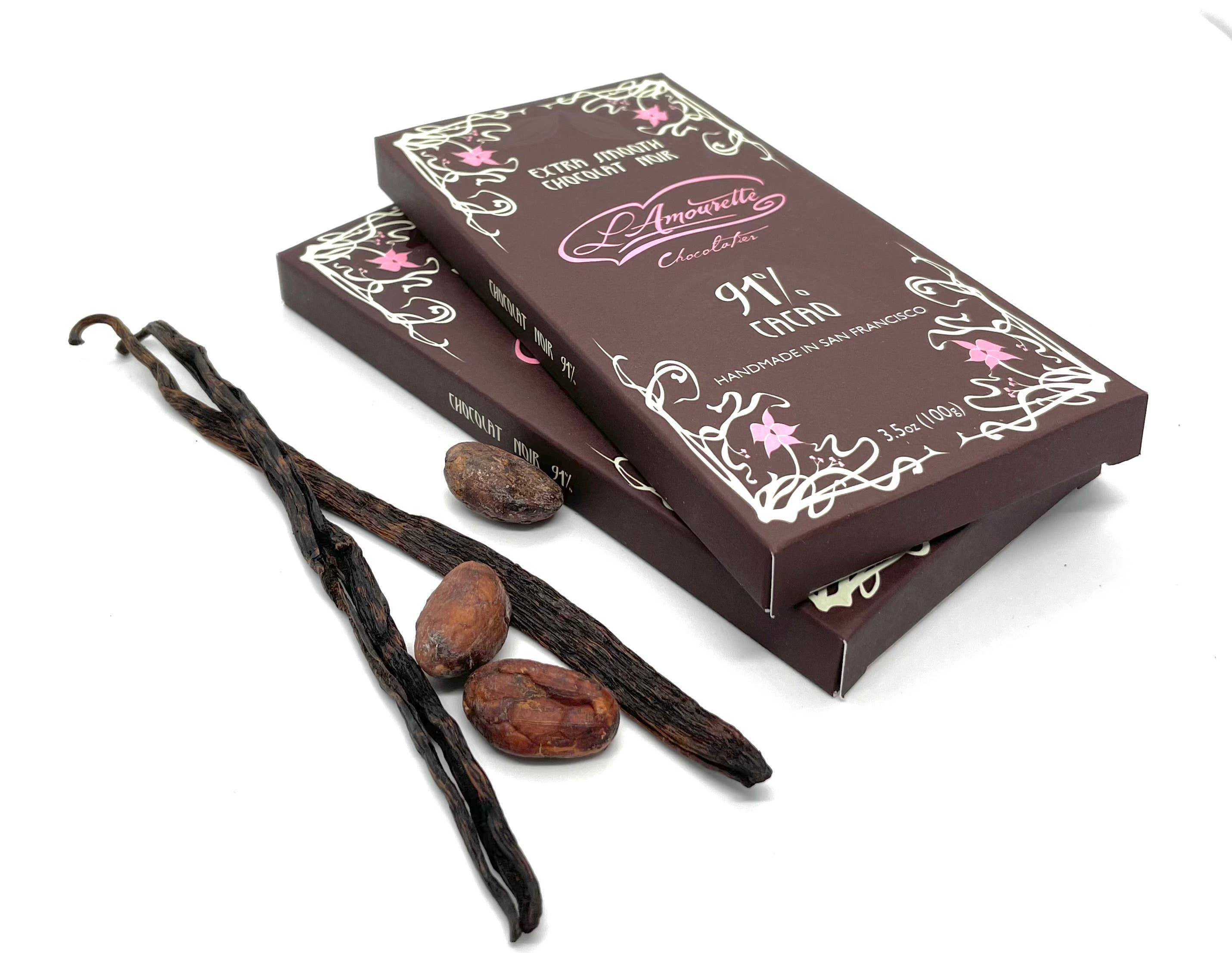 91% Dark Chocolate Extra Smooth for wholesale by L'Amourette Chocolat