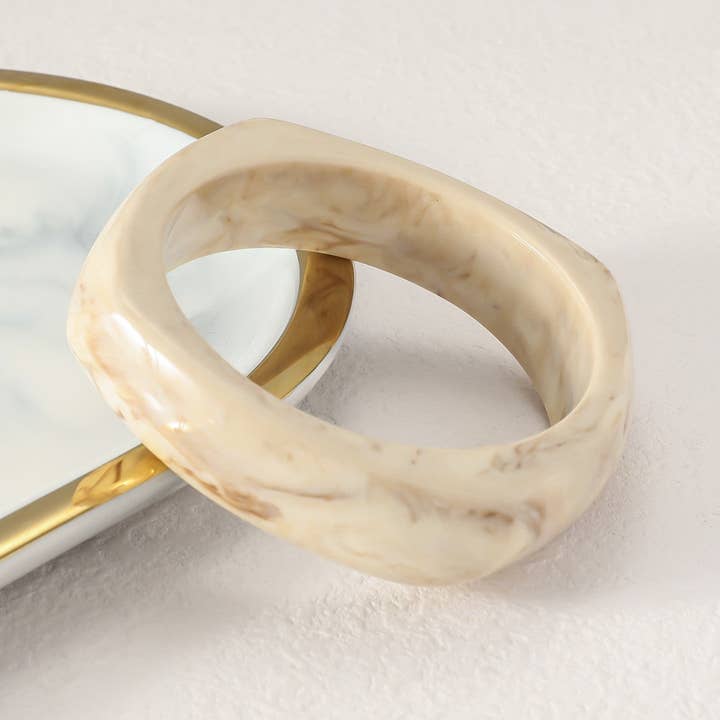 Dipped Shop - Wholesale Bangle Bracelet - Vintage Irregular Translucent Geometric Bracelet DP25D7281