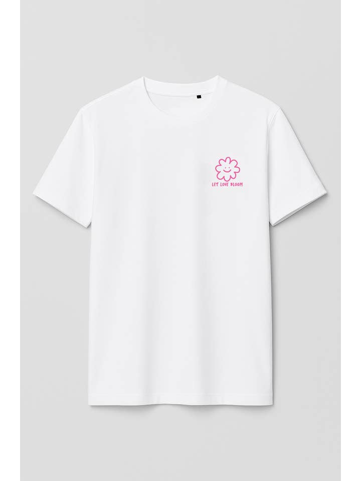 Liliput - Wholesale Screen Printed T-Shirt - Unisex - Adult T-Shirt Let love Bloom1