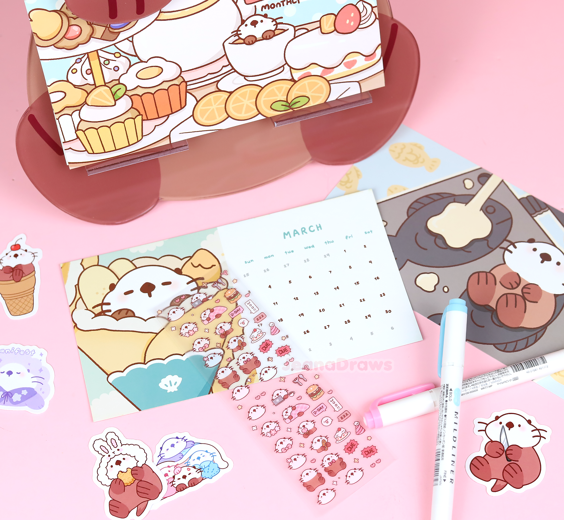 JeanaDraws - Wholesale Calendar - 2024 Lakko Acrylic Calendar7