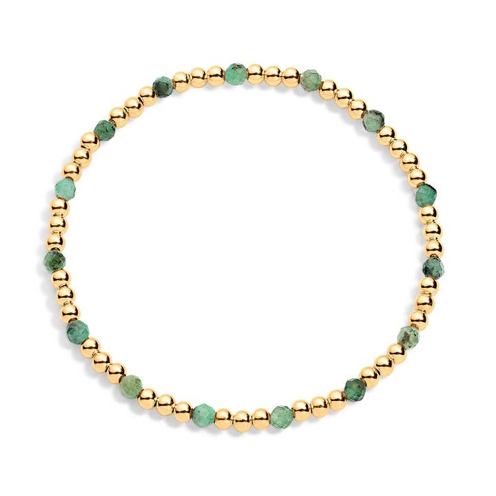 ZOE 3mm Gold Filled & Gemstone Bracelet for wholesale by Tatiana M Designs